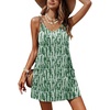 Ekouaer Swimsuit Coverup for Women Sleeveless V Neck Bathing Suit Cover Up Summer Swimwear Beach Cover Ups with Pockets(Stripe Green)