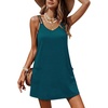 Ekouaer Swimsuit Coverup for Women Sleeveless V Neck Bathing Suit Cover Up Summer Swimwear Beach Cover Ups with Pockets(Teal Blue)
