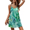 Ekouaer Swimsuit Coverup for Women Sleeveless V Neck Bathing Suit Cover Up Summer Swimwear Beach Cover Ups with Pockets(Turtles Green)