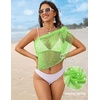 Ekouaer Sarong Wraps for Women Beach Cover Up Short Crochet Bikini Swimsuit Coverup Skirts for Swimwear S-XXL(Green)