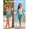 Ekouaer Sarong Wraps for Women Beach Cover Up Short Crochet Bikini Swimsuit Coverup Skirts for Swimwear S-XXL(Peacock Blue)