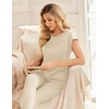 Ekouaer Two Piece Sets for Women Summer Soft Casual Cap Sleeve Lounge Sets Travel Vacation Airport Outfits(Beige)