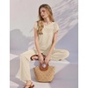 Ekouaer Two Piece Sets for Women Summer Soft Casual Cap Sleeve Lounge Sets Travel Vacation Airport Outfits(Beige)