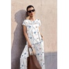 Ekouaer Two Piece Sets for Women Summer Soft Casual Cap Sleeve Lounge Sets Travel Vacation Airport Outfits(Floral White)