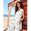 Ekouaer Two Piece Sets for Women Summer Soft Casual Cap Sleeve Lounge Sets Travel Vacation Airport Outfits(Floral White)