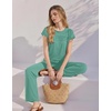 Ekouaer Two Piece Sets for Women Summer Soft Casual Cap Sleeve Lounge Sets Travel Vacation Airport Outfits(Green Gray)