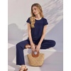 Ekouaer Two Piece Sets for Women Summer Soft Casual Cap Sleeve Lounge Sets Travel Vacation Airport Outfits(Navy Blue)