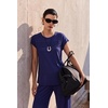 Ekouaer Two Piece Sets for Women Summer Soft Casual Cap Sleeve Lounge Sets Travel Vacation Airport Outfits(Navy Blue)