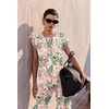 Ekouaer Two Piece Sets for Women Summer Soft Casual Cap Sleeve Lounge Sets Travel Vacation Airport Outfits(Tropical Print)