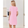 Ekouaer Nightgowns for Women Bamboo Viscose Sleep Shirts T Shirt Night Gown Short Sleeve Nightshirt Cooling Pajama Dress(Pink)