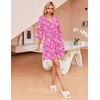 Ekouaer Robes for Women Waffle Knit Bathrobe Soft Lightweight Knee Length Loungewear S-XXL(A-pink-floral)