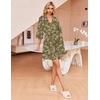 Ekouaer Robes for Women Waffle Knit Bathrobe Soft Lightweight Knee Length Loungewear S-XXL(Army Green Floral)