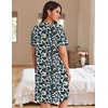 Ekouaer Women Zipper Robes Waffle Short Bathrobe Lightweight House Coat with Pockets Soft Nightgown S-3XL(Cream Leopard Print)