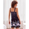 Ekouaer Women’s Nightgown V-neck Chemise Sleepwear Lace Nightwear Soft Lingerie for Women(Deep Purple Floral)