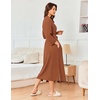 Ekouaer Women’s Robe Long Waffle Knit Bathrobe Lightweight Soft Kimono Robes Loungewear S-XXL(Caramel Colour)