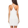 Ekouaer Women’s V Neck Sleeveless Nightgown(White)