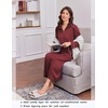 Ekouaer Zipper Robes for Women Long Sleeve Lightweight House Coats with Pockets Zip Up Bathrobe Loungewear S-3XL(Wine Red)