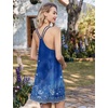 Ekouaer 2 Pack Nightgowns for Women Racerback Sleeveless Night Shirt Sexy Sleep Dress Spaghetti Strap Sleepwear S-XXXL(2 Pack-black/Blue Floral)