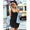 Ekouaer 2 Pack Nightgowns for Women Racerback Sleeveless Night Shirt Sexy Sleep Dress Spaghetti Strap Sleepwear S-XXXL(2 Pack-black/Pink Flower)