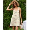 Ekouaer Cotton Nightgowns for Women Sleeveless Racerback Night Gown Spaghetti Strap Sleep Dress Chemise Sleepwear(Yellow Floral)