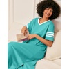Ekouaer Long Nightgown, Womens V Neck Loungewear Oversized Sleepwear Loose Sleep Dress S-4XL(Light Green)