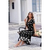 Ekouaer Long Nightgowns for Women Button Night Gowns Short Sleeve Sleepwear Full Length Sleep Shirts With Pockets S-4XL(Butterfly)