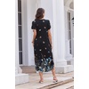 Ekouaer Long Nightgowns for Women Button Night Gowns Short Sleeve Sleepwear Full Length Sleep Shirts With Pockets S-4XL(Butterfly Flowers)