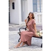 Ekouaer Long Nightgowns for Women Button Night Gowns Short Sleeve Sleepwear Full Length Sleep Shirts With Pockets S-4XL(Gray Purple Red)