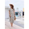 Ekouaer Long Nightgowns for Women Button Night Gowns Short Sleeve Sleepwear Full Length Sleep Shirts With Pockets S-4XL(Yellow Leaves)