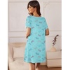 Ekouaer Nightgowns for Women 2 Pack Night Gowns Short Sleeve Sleepshirts Pullover Nightshirts Soft Sleepwear(Star/Dragonfly Print)