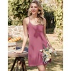 Ekouaer Nightgowns for Women Bamboo Viscose Night Gown Sleeveless Sleep Dress Racerback Chemise Cooling Sleepwear(Deep Pink)