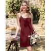 Ekouaer Nightgowns for Women Bamboo Viscose Night Gown Sleeveless Sleep Dress Racerback Chemise Cooling Sleepwear(Deep Red)