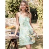 Ekouaer Nightgowns for Women Bamboo Viscose Night Gown Sleeveless Sleep Dress Racerback Chemise Cooling Sleepwear(Floral Light Green)