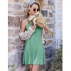 Ekouaer Nightgowns for Women Bamboo Viscose Night Gown Sleeveless Sleep Dress Racerback Chemise Cooling Sleepwear(Green)