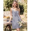 Ekouaer Nightgowns for Women Bamboo Viscose Night Gown Sleeveless Sleep Dress Racerback Chemise Cooling Sleepwear(Light Grey)