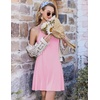 Ekouaer Nightgowns for Women Bamboo Viscose Night Gown Sleeveless Sleep Dress Racerback Chemise Cooling Sleepwear(Light Pink)