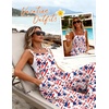 Ekouaer Women’s Casual Overalls Loose Wide Leg Jumpsuits Summer Boho Floral Printed Baggy Rompers with Pockets(Flag)