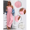Ekouaer Women’s Casual Overalls Loose Wide Leg Jumpsuits Summer Boho Floral Printed Baggy Rompers with Pockets(Pink)