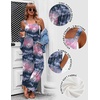 Ekouaer Women’s Casual Overalls Loose Wide Leg Jumpsuits Summer Boho Floral Printed Baggy Rompers with Pockets(Pink Grey Tie Dye)