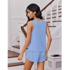 Ekouaer Womens Pajama Sets Cami Shorts Set Viscose from Bamboo Tank Top and Shorts 2 Piece Soft Sleeveless Lounge Set(Baby Blue)