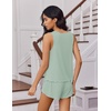 Ekouaer Womens Pajama Sets Cami Shorts Set Viscose from Bamboo Tank Top and Shorts 2 Piece Soft Sleeveless Lounge Set(Light Green)
