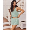 Ekouaer Womens Pajama Sets Cami Shorts Set Viscose from Bamboo Tank Top and Shorts 2 Piece Soft Sleeveless Lounge Set(Light Green)