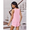 Ekouaer Womens Pajama Sets Cami Shorts Set Viscose from Bamboo Tank Top and Shorts 2 Piece Soft Sleeveless Lounge Set(Pink)