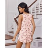 Ekouaer Womens Pajama Sets Cami Shorts Set Viscose from Bamboo Tank Top and Shorts 2 Piece Soft Sleeveless Lounge Set(Pink Bow Print)