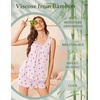 Ekouaer Womens Pajama Sets Viscose from Bamboo Sleeveless Lounge Sets Soft Tank Top and Shorts 2 Piece Pj Sets with Pockets(Cherry)