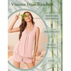 Ekouaer Womens Pajama Sets Viscose from Bamboo Sleeveless Lounge Sets Soft Tank Top and Shorts 2 Piece Pj Sets with Pockets(Light Pink)