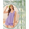 Ekouaer Womens Pajama Sets Viscose from Bamboo Sleeveless Lounge Sets Soft Tank Top and Shorts 2 Piece Pj Sets with Pockets(Light Purple)