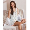 Ekouaer Womens Pajama Sets Viscose from Bamboo Sleeveless Lounge Sets Soft Tank Top and Shorts 2 Piece Pj Sets with Pockets(Small Bouquet)