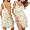 Ekouaer Cotton Nightgowns for Women Sleeveless Racerback Night Gown Spaghetti Strap Sleep Dress Chemise Sleepwear(Yellow Floral)