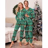 Ekouaer Christmas Matching Family Onesie Pajamas Hoodie One Piece Pajamas Zipper Thermal Sleepwear with Pockets Family Christmas Socks Print Women M
